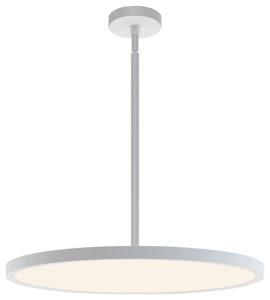 Edge 24" Round Pendant, White, 40w 3600lm