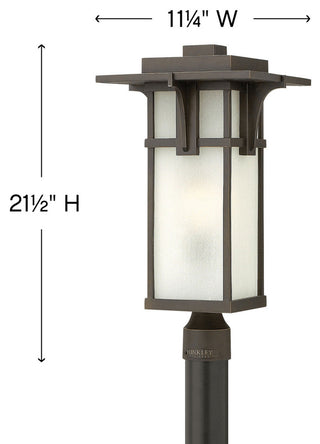 Hinkley Lighting 2231 Manhattan 1 Light 21.5" Tall Post Light - Oil Rubbed
