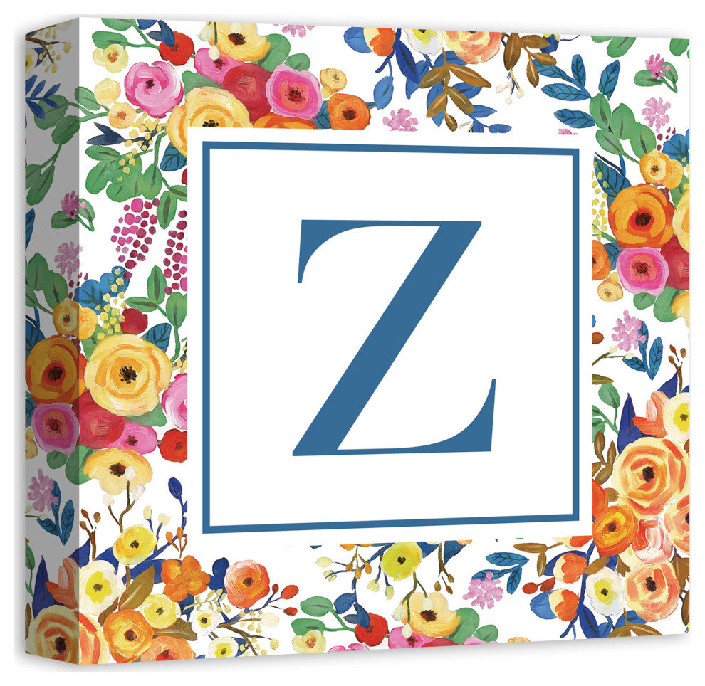 Wildflower Monogram - Z 12x12 Canvas Wall Art