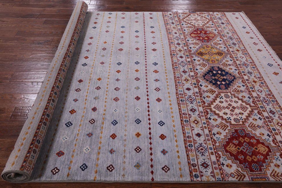 Khorjin Super Kazak Hand Knotted Wool Rug 6' 6" X 9' 7" Q5428