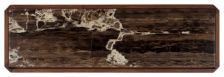 Safavieh Couture Bernardi Marble Top Console Table, Walnut/Brown