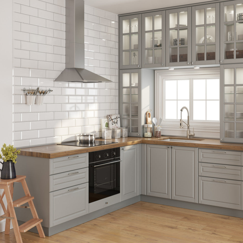 24" Undermount Stainless Steel Kitchen Sink, Pull-Down Faucet SS, Dispenser