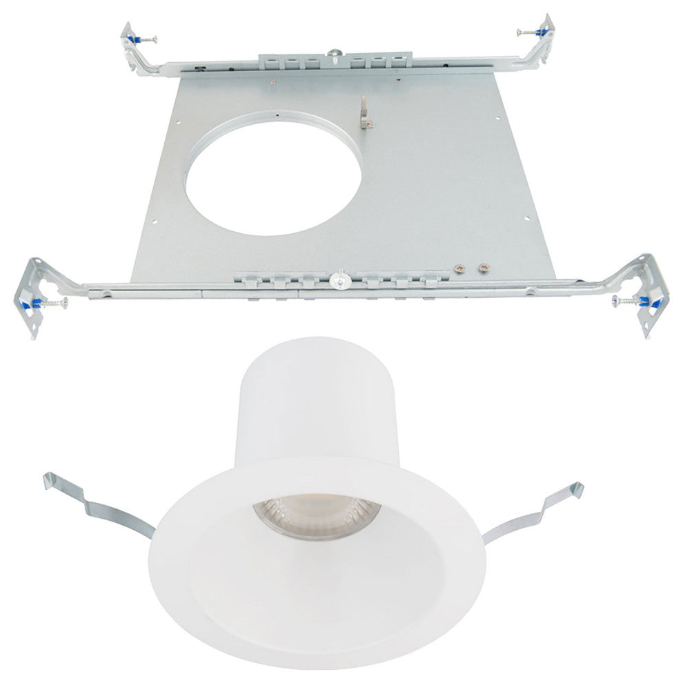 Blaze LED 6" Recessed Light Frame-in Kit 5-CCT, White, Round New Construction