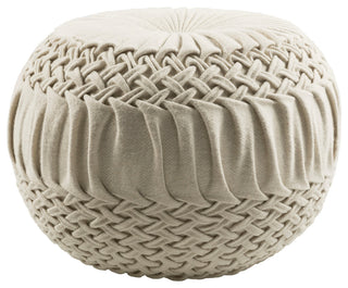 Alana Cube Pouf, Cream