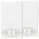 Linum Home Turkish Cotton Monica 2-Piece Embellished Bath Towel Set, White