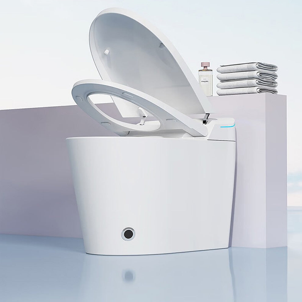 Elongated Ceramic Smart Toilet with Auto Flush and Heated Seat