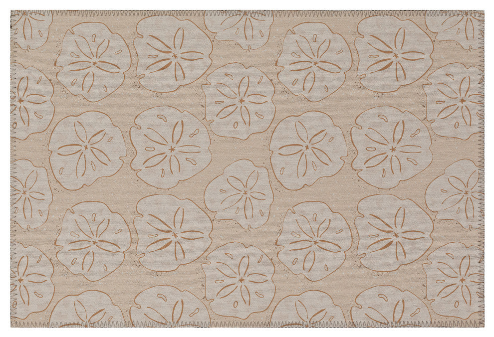 Indoor/Outdoor Seabreeze SZ10 Peach Machine Washable 1'8" x 2'6" Rug