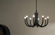 Odensa 8 Light Chandelier 1 Tier Medium, Champagne Bronze, Black