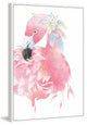"Pink Flamingo" Floater Framed Painting Print on Canvas, 12"x18"