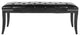 Safavieh Gibbons Bench, Black Leather