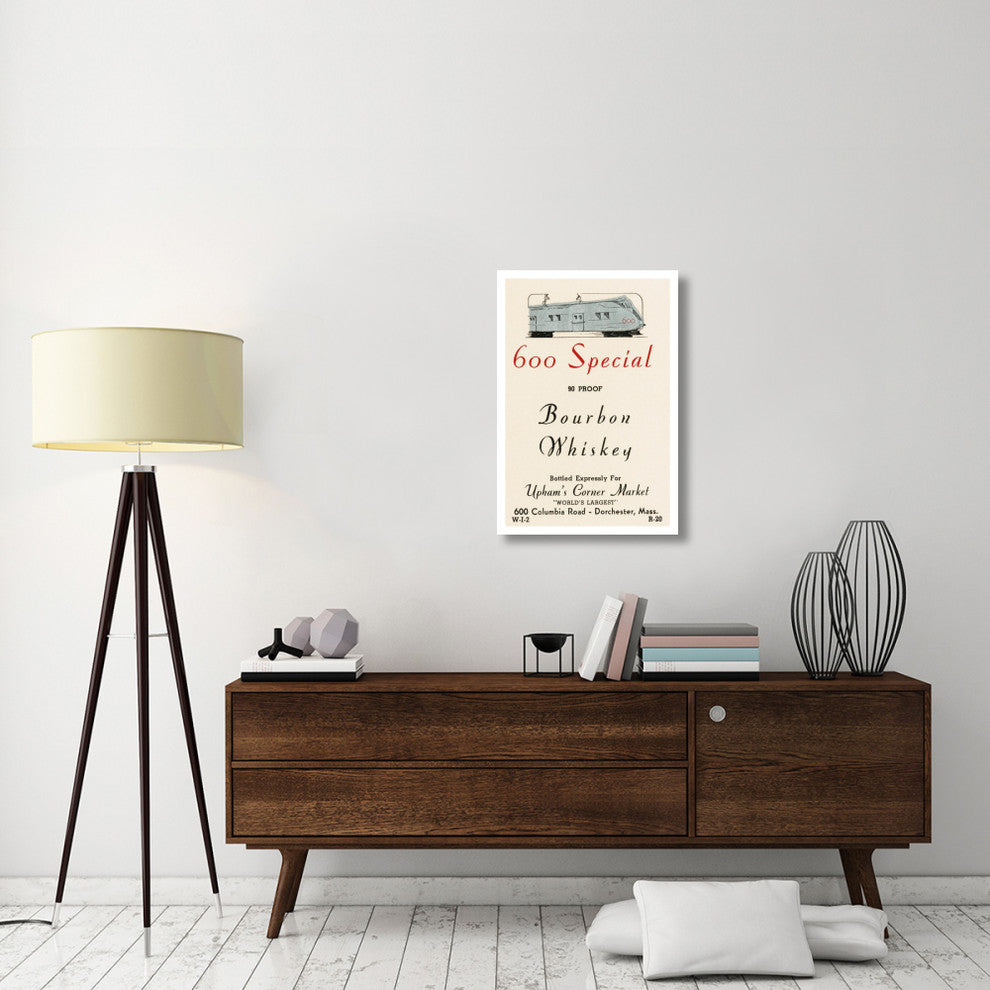 "600 Special Bourbon Whiskey" Paper Print by Vintage Booze Labels, 22"x32"