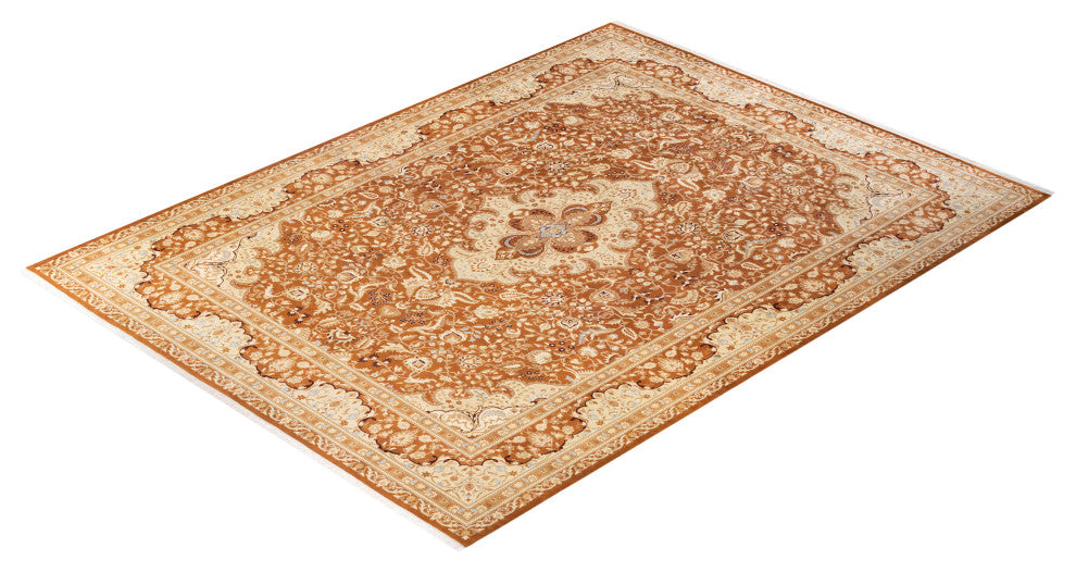 Raj One-of-a-Kind Hand-Knotted Area Rug Brown, 9'2"x12'1"