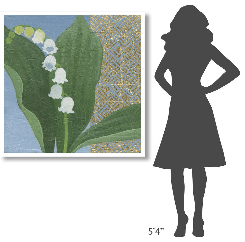 "Lilies of the Valley II" Digital Paper Print by Kathrine Lovell, 42"x42"