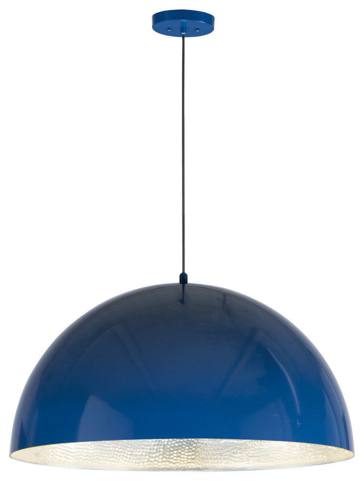 ET2 E24906 Hemisphere 31"W LED Pendant - Gloss White / Aluminum