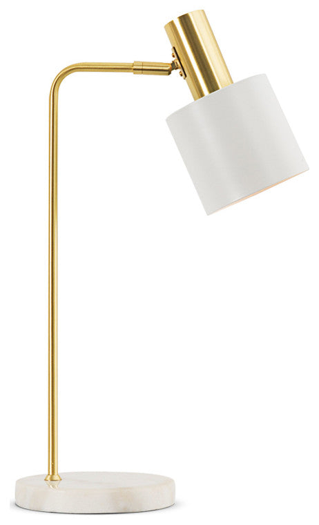 Le Locle | Modern Marble Base LED Table Lamp, Alaska White, A