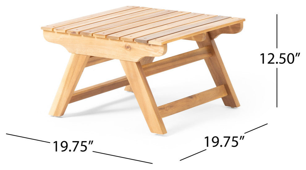 Kailee Outdoor Wooden Side Table, Teak