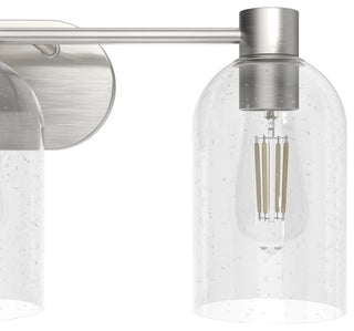 Hunter Lochemeade Brushed Nickel 3 Light Vanity Wall Light Fixture