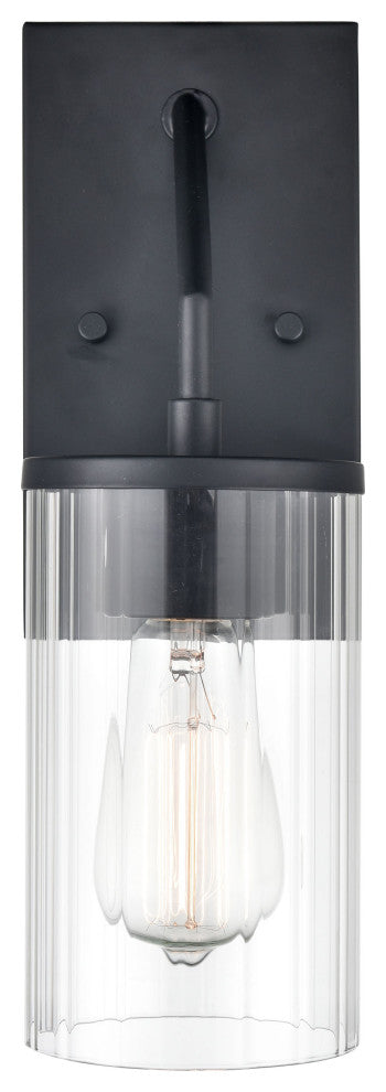 Beverlly 1 Light 4.7" Matte Black Sconce