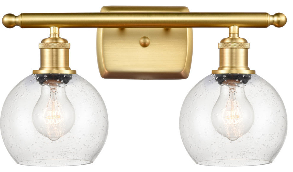 Innovations 516-2W-SG-G124-6-LED 2 Light Bath Vanity Light, Satin Gold
