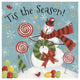 "Sweet Snowmen III Blue" Digital Paper Print by Anne Tavoletti, 20"x20"
