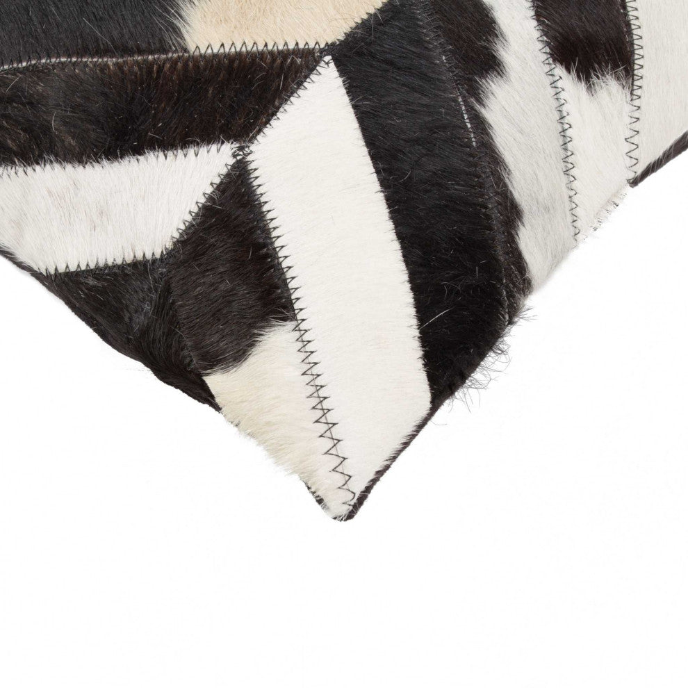 HomeRoots 12" x 20" x 5" Black And Natural Pillow
