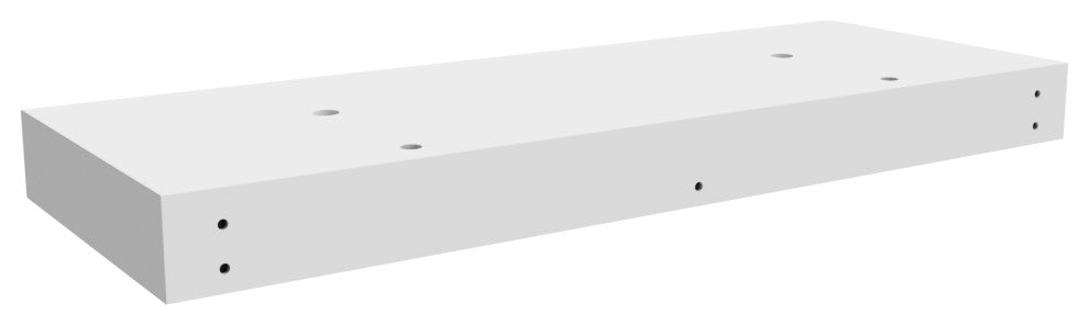 Solid Surface White Bath Countertop For Sinks, White, 60"