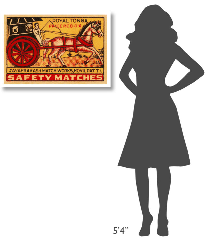 "Royal Tonga Safety Matches" Digital Paper Print by Phillumenart, 32"x22"