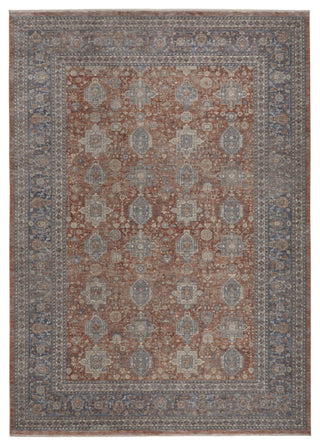 Weave & Wander Gilford Rust/Blue 4'x5'3" Power Loomed Area Rug