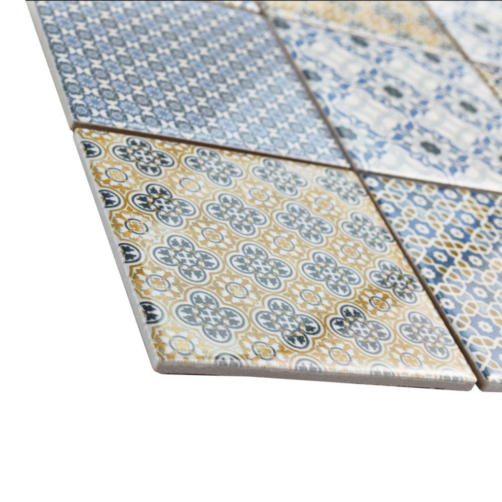 Classico 4" Square Mix Porcelain Floor and Wall Tile