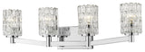 Aubrey 4 Light Vanity in Chrome with Clear Glass Shade