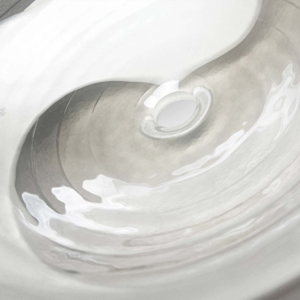 Roma Murano Glass Bathroom Sink, Seaspray