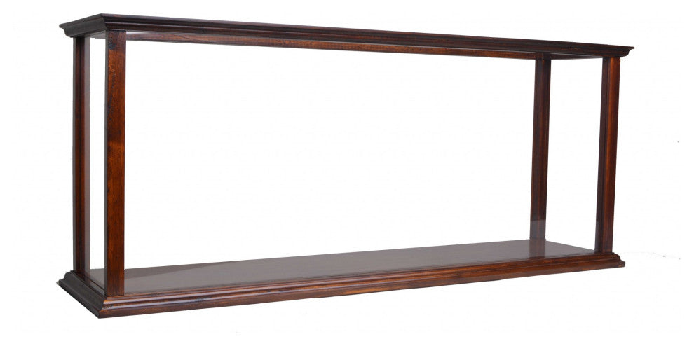 10" Dark Brown And Clear Glass Standard Display Stand