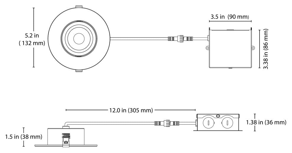 4-inch White Canless Adjustable Gimbal 3000K LED Recessed Downlight