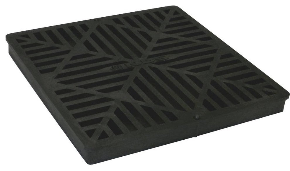 NDS 1211 Square Catch Basin Grate, 12" x 12", Black