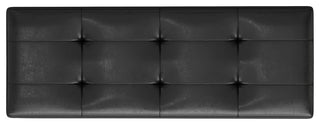 Shay Mid Century Rectangular Storage Ottoman, Distressed Black