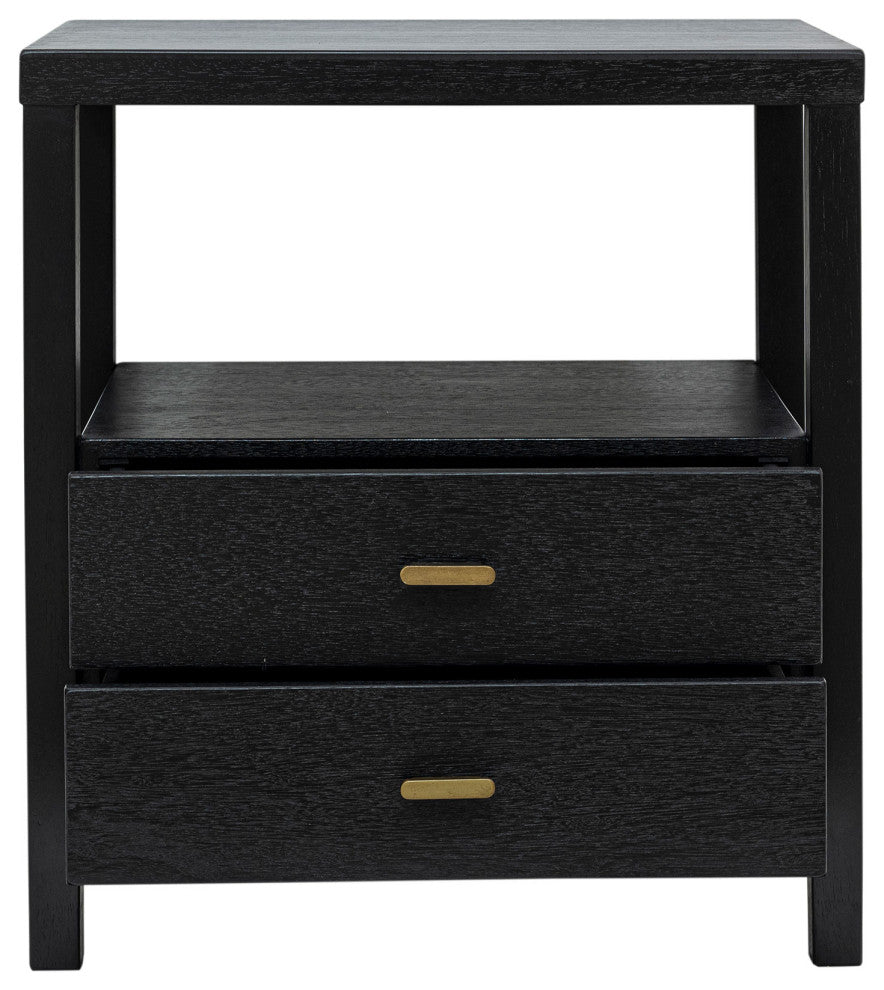 East at Main Windwood 22" Wood Nightstand, Black