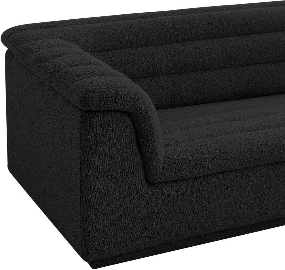 Cascade Upholstered Set, Black, Boucle Fabric, Chair