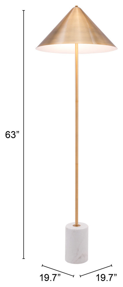 Bianca Floor Lamp Gold & White