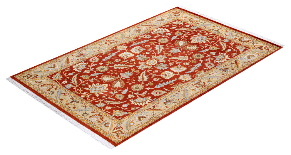 MOGUL, Hand Knotted Area Rug 6' 5" X 4' 2"