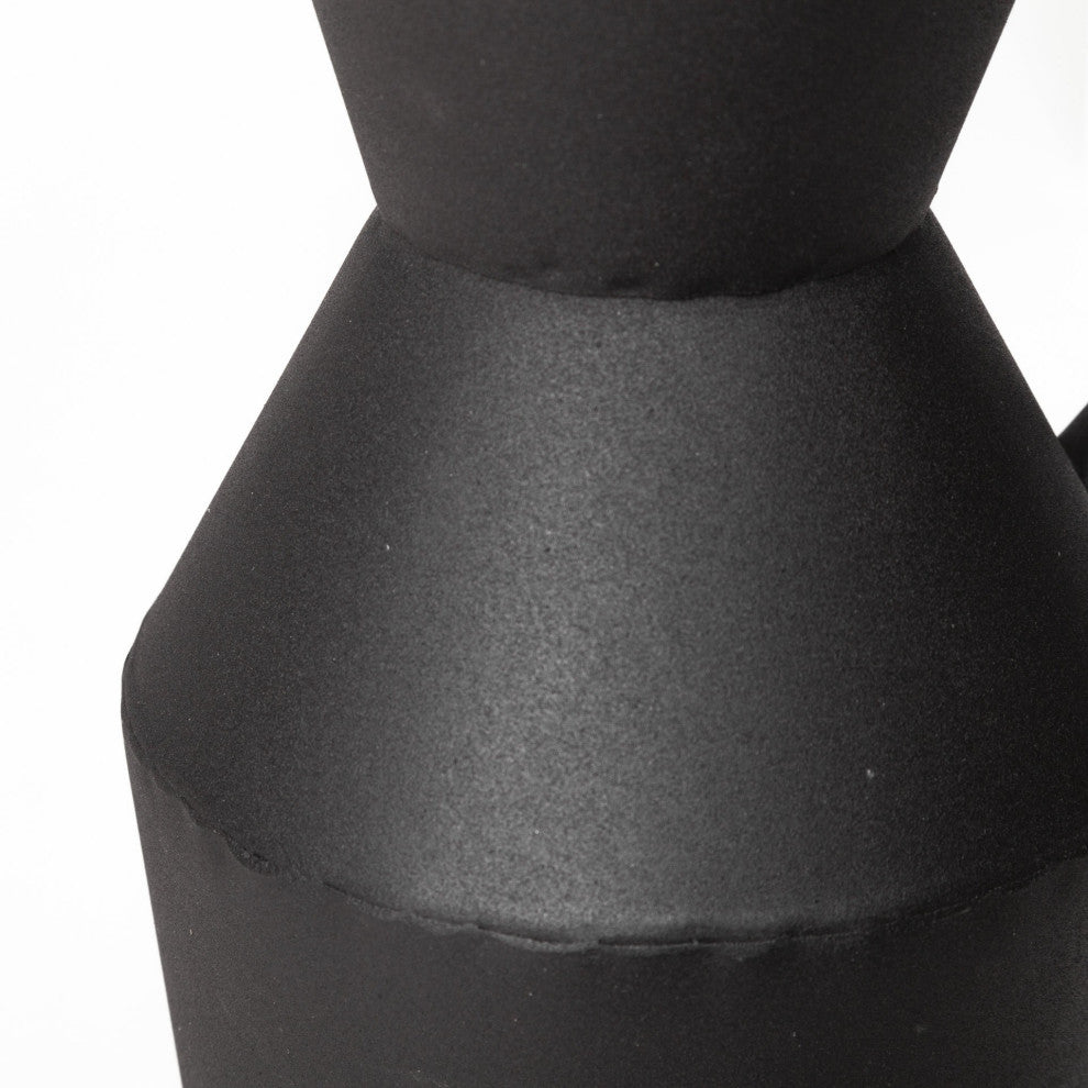 Rustic Narrow Black Metal Decorative Jug