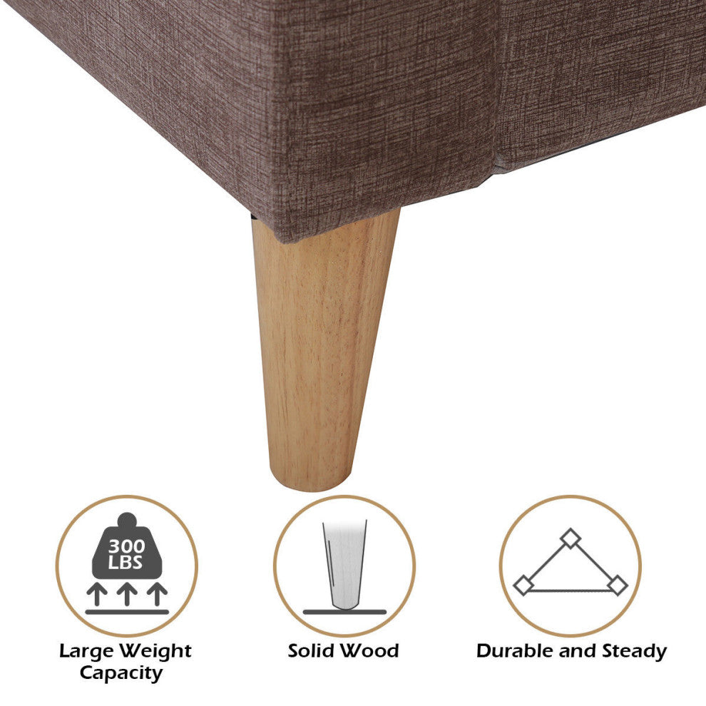 Costway Modern Fabric Couch Sofa Love Seat Upholstered Bed Lounge 2-Seater New