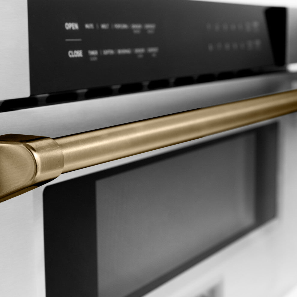 Microwave Drawer, Stainless Steel and Champagne Bronze, MWDZ-30-CB
