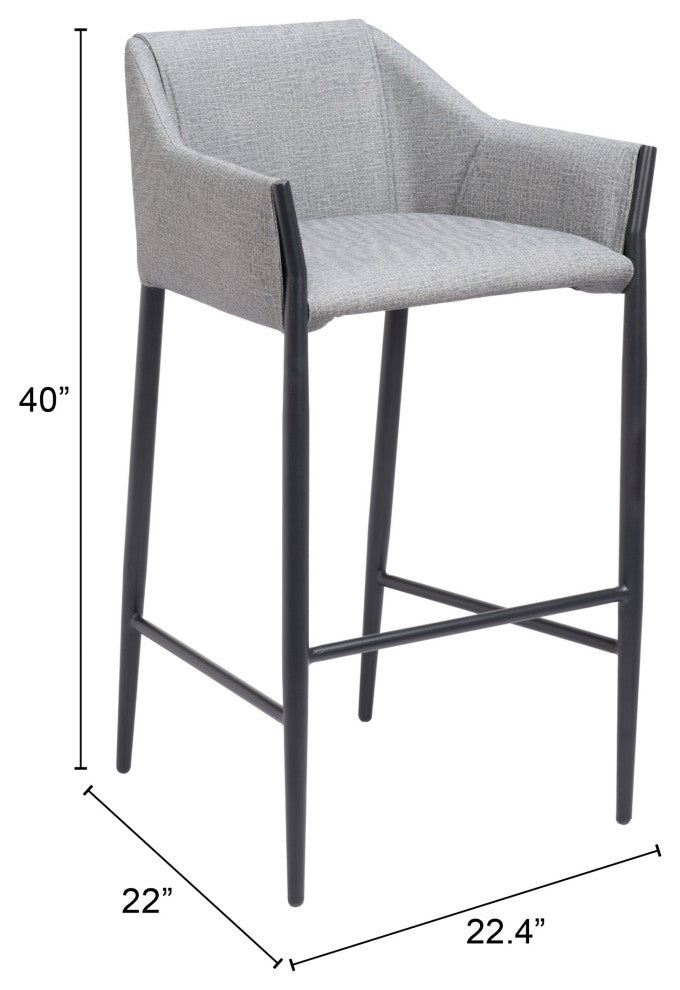 Andover Barstool Slate Gray