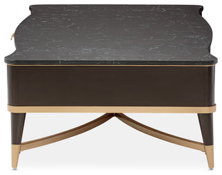 Malibu Crest Rectangular Cocktail Table - Crotch Mahogany
