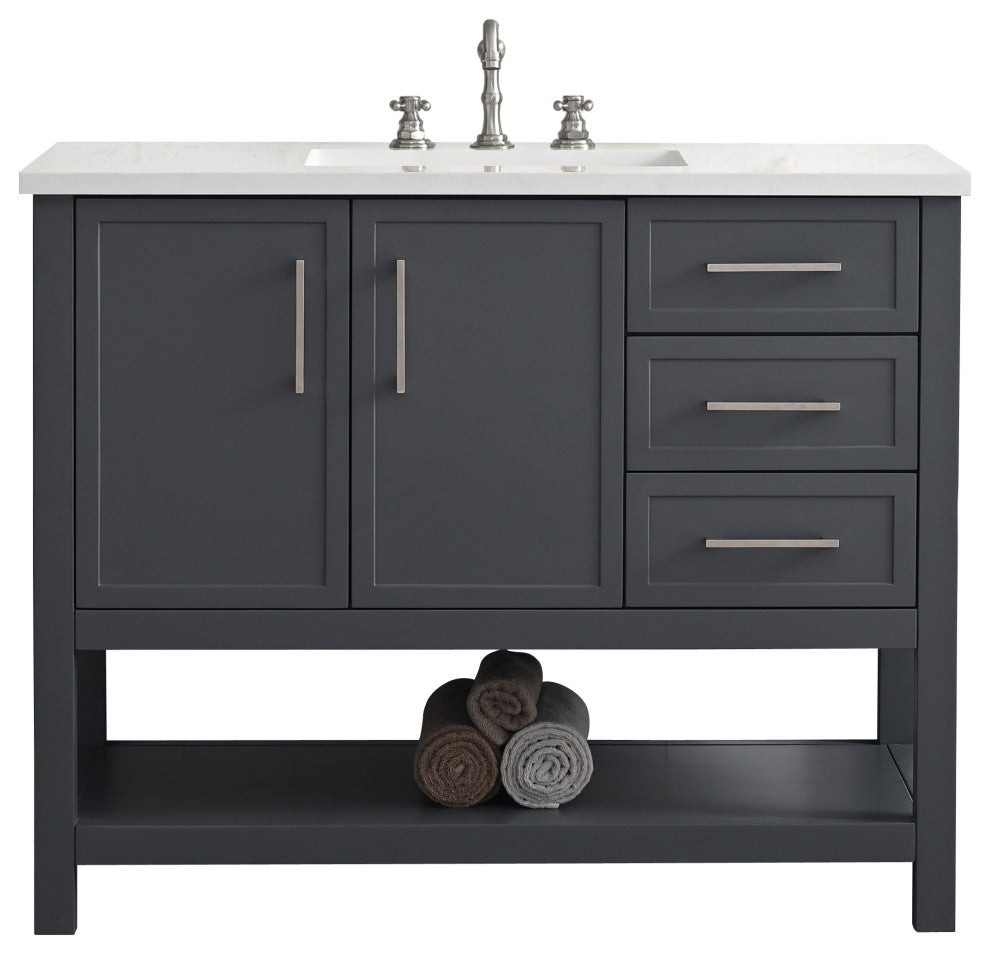 Arlo 42" Bathroom Vanity, Dark Gray