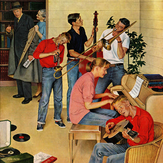 "Jam Session" Painting Print on Canvas by John Falter