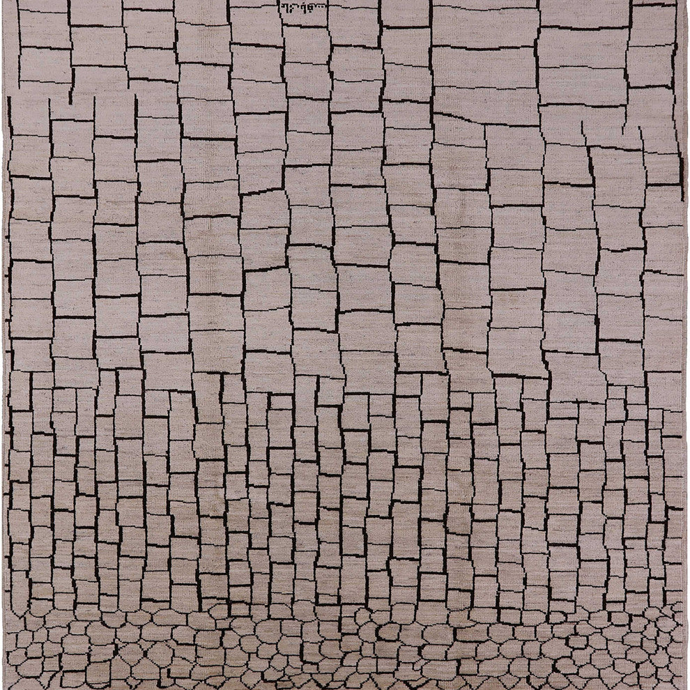 Ahgly Company Indoor Square Mid-Century Modern Area Rugs, 7' Square