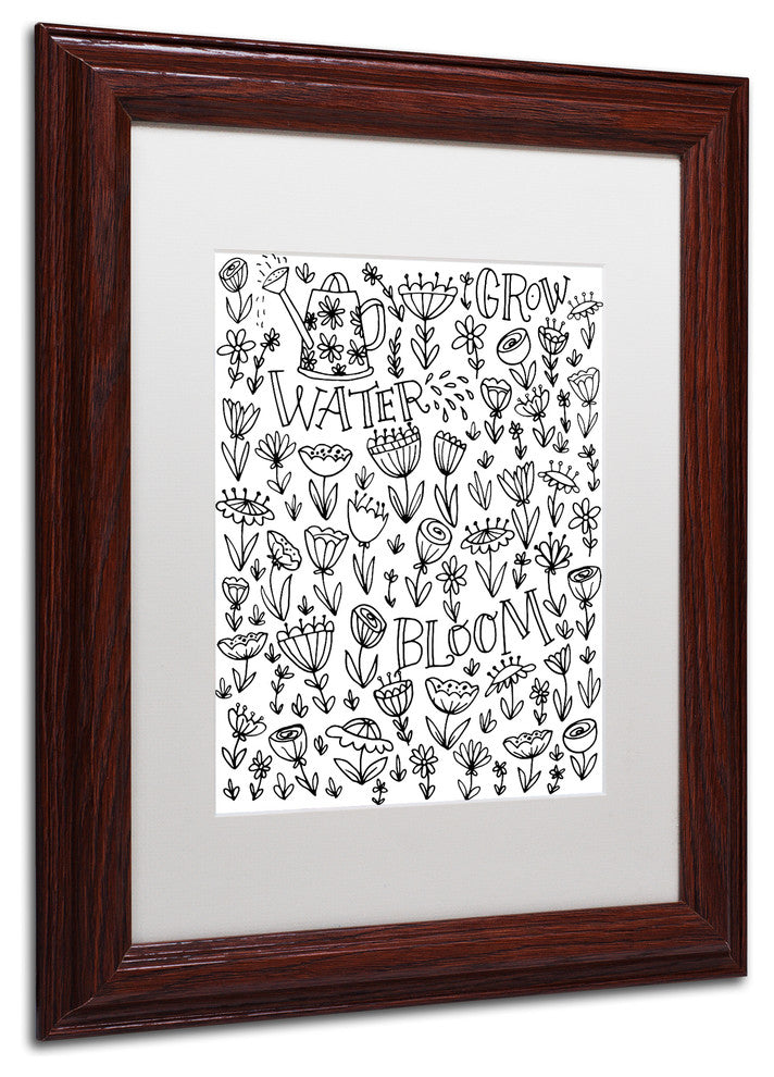 Elizabeth Caldwell 'Water Bloom Groom' Art, Wood Frame, White Mat, 11x14