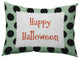 Happy Halloween Dots Accent Pillow, Mint Green, 14"x20"
