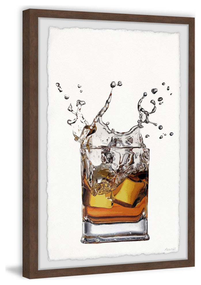 "Whiskey and Ice" Framed Painting Print, 24x36
